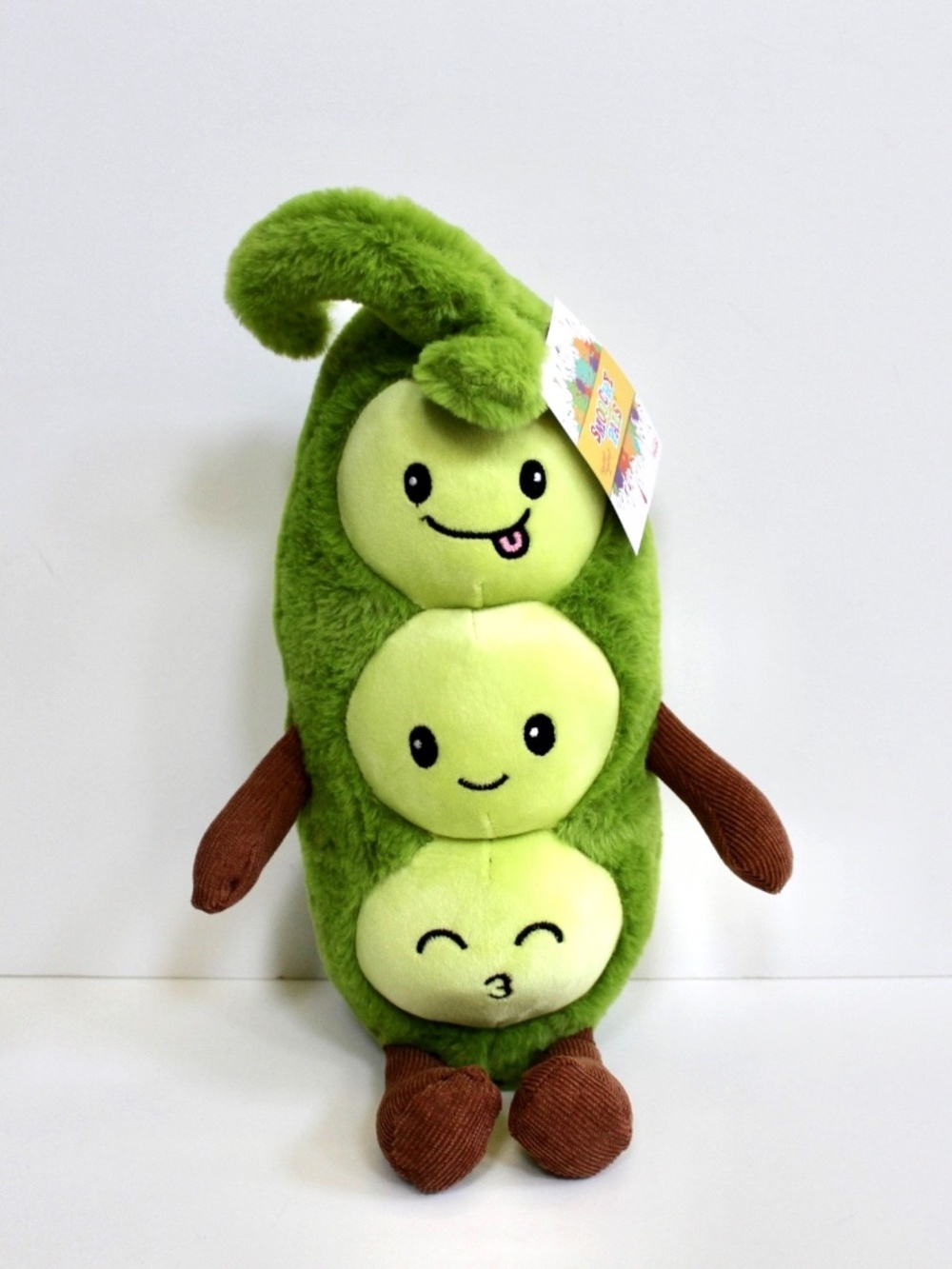 Linzy Toys Yum Yum Smoochy Pals Peas Fuzzy Plush Stuffed Toy 11" NEW